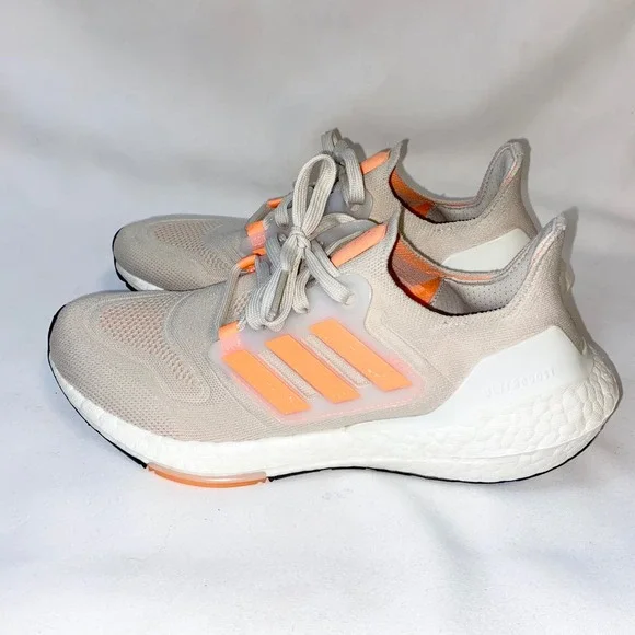 adidas Women's Athletic Shoes Beige with Peach Accents - Picture 10 of 16